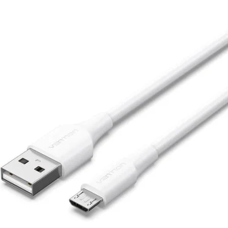 Cable USB 2.0 Vention CTIWH/ USB Macho - MicroUSB Macho/ 480Mbps/ 2m/ Blanco