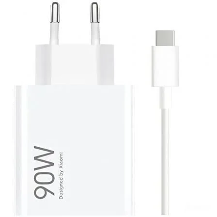 Cargador de Pared GaN Xiaomi 90W HyperCharge Combo (Type-A)/ 1xUSB + Cable USB Tipo-C/ 90W