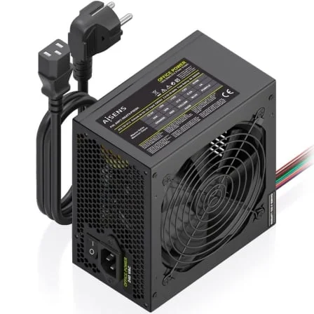 Fuente de Alimentación Aisens ASPC-500ATX-PSEBK/ 500W/ Ventilador 12cm