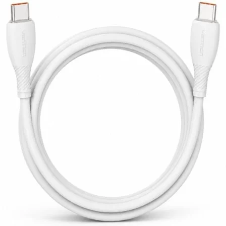 Cable USB 2.0 Tipo-C Vention TRWWF/ USB Tipo-C Macho - USB Tipo-C Macho/ Hasta 100W/ 480Mbps/ 1m/ Blanco