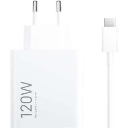Cargador de Pared Xiaomi 120W HyperCharge Combo (Type-A)/ 1xUSB + Cable USB Tipo-C/ 120W