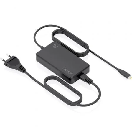 Cargador Sobremesa GaN Aisens ASCH-1PD65D068-BK/ 1xUSB Tipo-C/ 65W