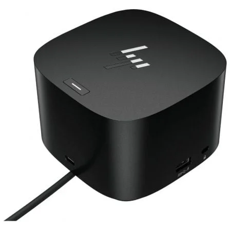 Docking USB Tipo-C HP G4/ 2xUSB/ 2xUSB Tipo-C/ 1xAC/ 1xHDMI/ 1xRJ45/ 2xDisplayPort/ 1xThunderbolt/ 2xUSB PD/ 1xUSB Tipo-C PD/ 2xTarjetas NIC/ Negro