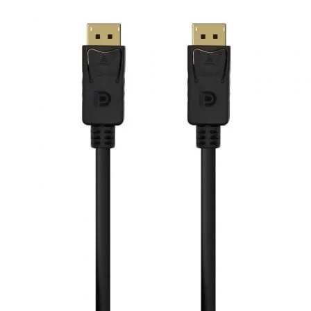 Cable DisplayPort 1.2 4K Aisens A124-0548/ DisplayPort Macho - DisplayPort Macho/ Hasta 5W/ 2300Mbps/ 50cm/ Negro