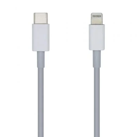 Cable USB 2.0 Tipo-C Lightning Aisens A102-0441/ Lightning Macho - USB Tipo-C Macho/ 480Mbps/ 20cm/ Blanco