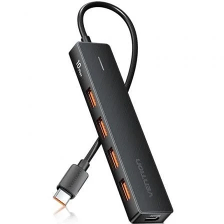 Hub USB 3.2 Vention CHJBB/ 4xUSB/ 1xUSB Tipo-C
