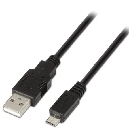 Cable USB 2.0 Aisens A101-0029/ USB Macho - MicroUSB Macho/ 3m/ Negro