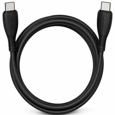 Cable USB 2.0 Tipo-C Vention TRVBF/ USB Tipo-C Macho - USB Tipo-C Macho/ Hasta 60W/ 480Mbps/ 1m/ Negro