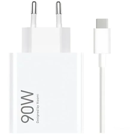 Cargador de Pared GaN Xiaomi 90W HyperCharge Combo (Type-A)/ 1xUSB + Cable USB Tipo-C/ 90W