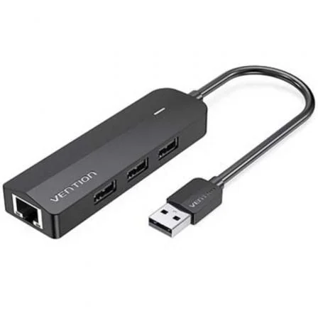 Hub USB 2.0 Vention CHPBB/ 3xUSB/ 1xMicro USB PD/ 1xRJ45